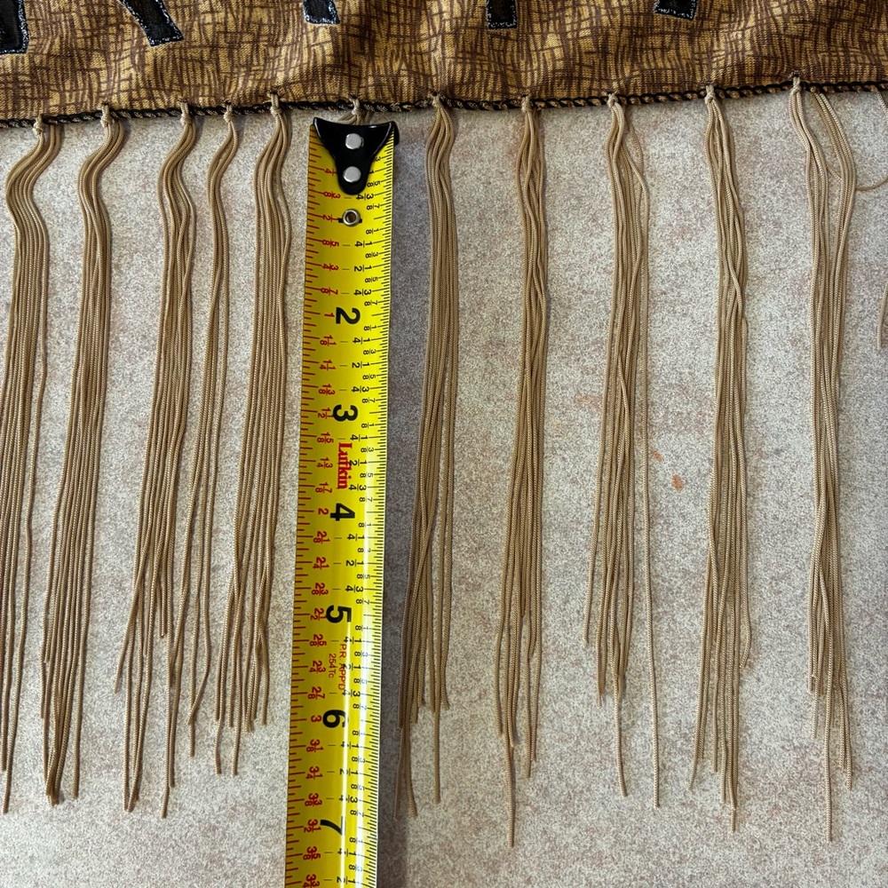 Black & Golden Brown Floral Pattern With Silver Glitter Scarf With Fringe - Picture 9 of 11